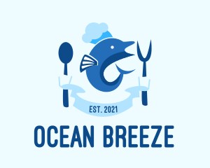 Nautical - Nautical Dolphin Chef logo design