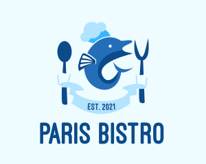 Nautical Dolphin Chef  logo design