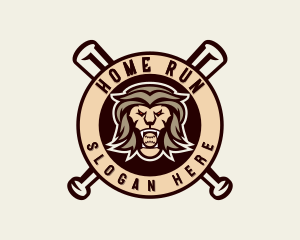 Lion Baseball League logo design