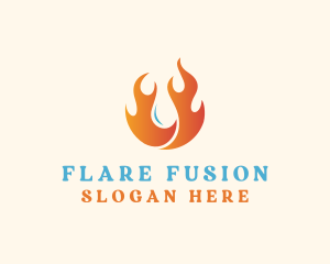 Flare - Flame Heating Energy logo design