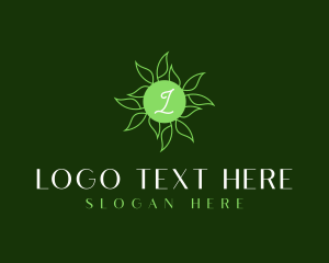 Natural Therapy - Natural Organic Leaves logo design