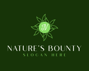 Natural Organic Leaves logo design