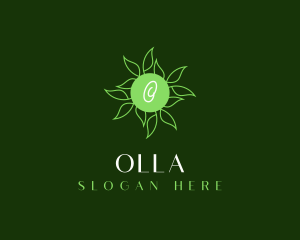 Natural Organic Leaves logo design