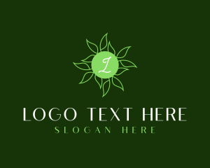 Natural Organic Leaves Logo