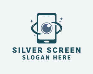 Vlogger - Cellphone Camera Lens logo design