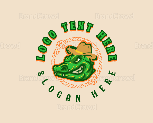 Australian Crocodile Wildlife Logo