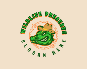 Australian Crocodile Wildlife logo design