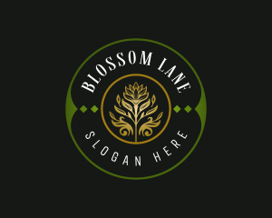 Botanical Flower Blossom logo design