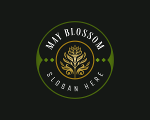 Botanical Flower Blossom logo design