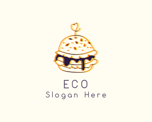 Hamburger Sandwich Snack Logo