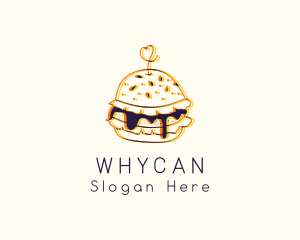 Hamburger Sandwich Snack Logo