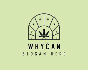 Cosmic Marijuana Leaf Logo