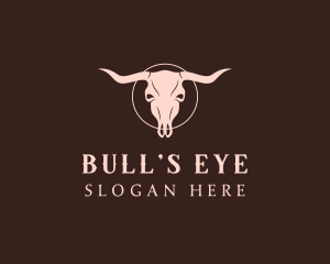 Wild Western Bull Skull logo design