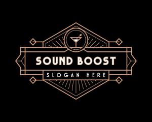 Art Deco Bar Event logo design