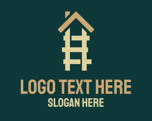 House Ladder Roof logo design