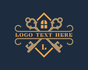 Leasing - Key Real Estate logo design