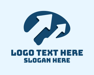 Development - Upward Arrow Brain logo design