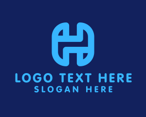 Network - Cyber Letter H logo design
