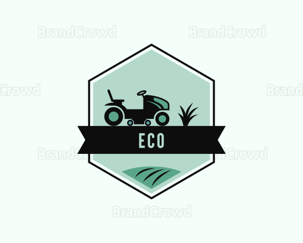 Lawn Mower Grass Gardening Logo