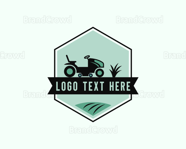 Lawn Mower Grass Gardening Logo