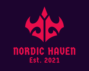 Nordic - Red Gaming Crown logo design