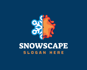 Snow - Snow Flame Temperature logo design