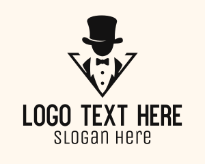 Businessman - Top Hat Gentleman Tailoring logo design