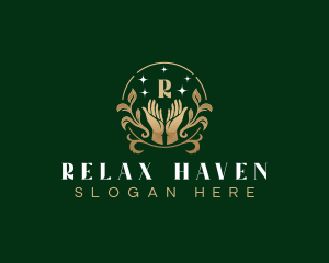 Relaxation Hand Wellness logo design