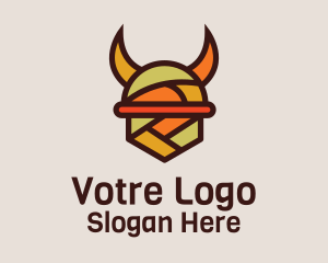 Multicolor Viking Helmet  Logo