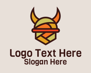 Multicolor Viking Helmet  Logo