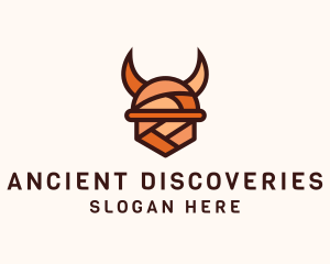 Multicolor Viking Helmet  logo design