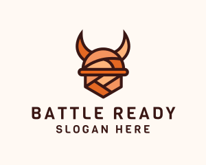 Multicolor Viking Helmet  logo design