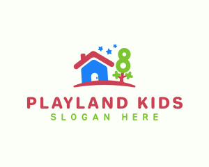 Kindergarten Math Daycare logo design