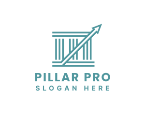 Financial Investment Pillars logo design