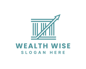 Financial Investment Pillars logo design