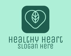 Leaf Heart App logo design