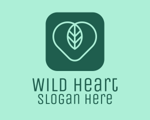 Leaf Heart App logo design