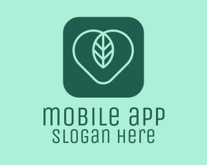 Leaf Heart App logo design