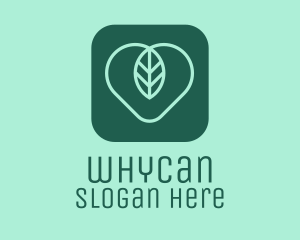 Leaf Heart App logo design