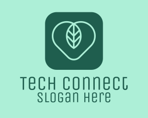App - Leaf Heart App logo design