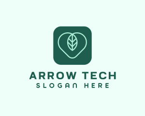 Leaf Heart App logo design