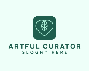 Leaf Heart App logo design