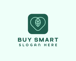 Leaf Heart App logo design