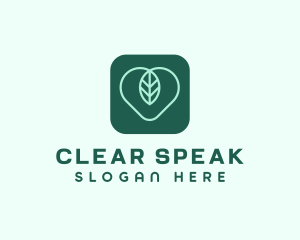 Leaf Heart App logo design