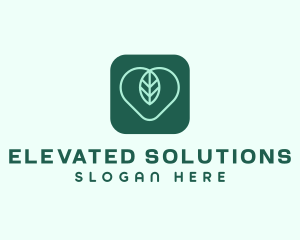 Leaf Heart App logo design