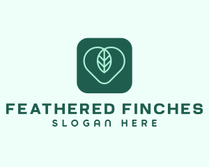 Leaf Heart App logo design