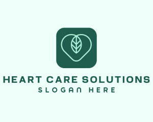 Leaf Heart App logo design