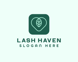 Leaf Heart App logo design