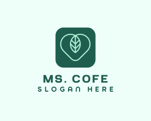 Leaf Heart App logo design