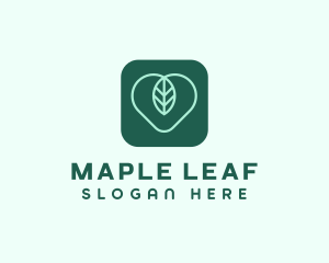 Leaf Heart App logo design